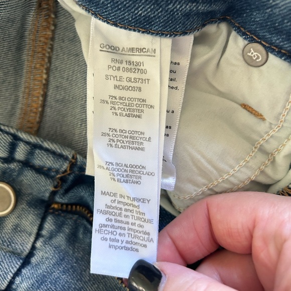 *GOOD AMERICAN Good Legs Indigo Straight Jean O-28 - Picture 6 of 12